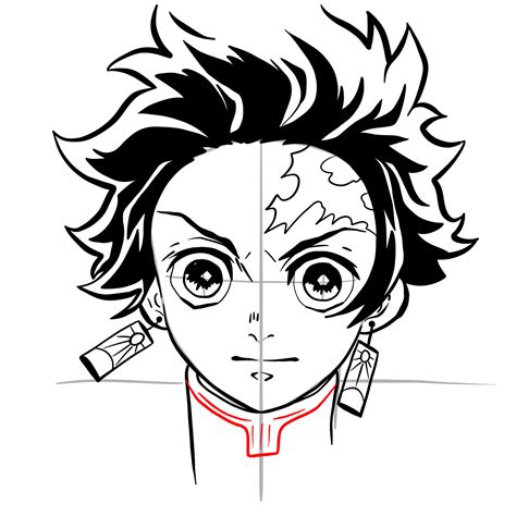 tanjiro para dibujar|how to draw tanjiro's eyes.